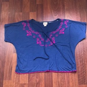 Mossimo Supply Co. Embroidered Crop Top